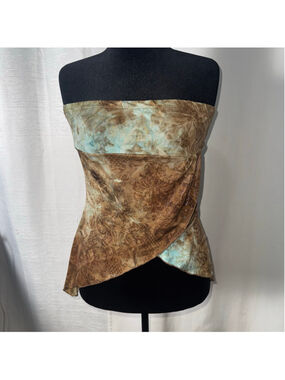 Vintage Poetry Tube top Paisley Tie dye witchy, fairy cottagecore L/XL??